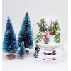 Snow Globe Skier Winter Sports Winter Forest Silver Curved Base