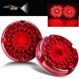 LIMICAR 7" Round Trailer Lights, 36 LED Red Transit Tail Lights, LED Trailer Light Kit Stop Brake Turn Taillight with Inner Reflex Lens For RV Trailer Truck Bus RV UTE UTV Motorhome