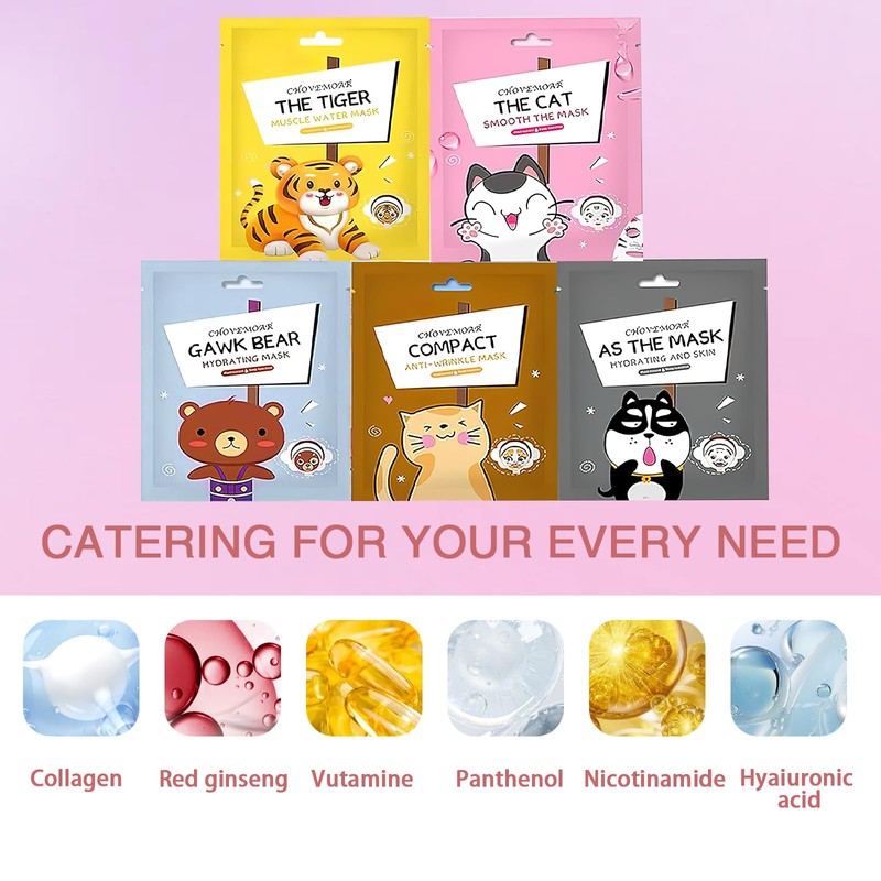 Asheyya 5 Pcs Kids Face Masks for Girls, Face Masks