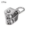 sourcing map Pack of 2 M15 Double Roller Block, Stainless