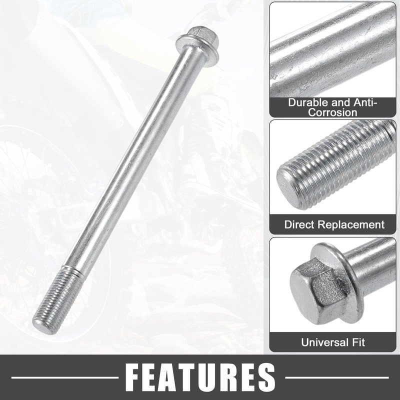 A ABSOPRO Front Rear Axle Bushing Screw Bolt M12 150mm