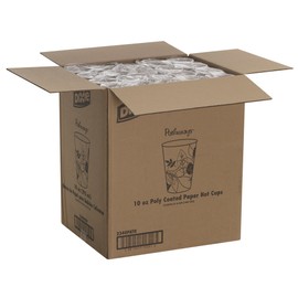 Dixie Paper Hot Coffee Cup, 10 oz, Pathways, 2340PATH, 20 Sleeves with 50 Cups per Pack