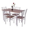 Casart 5 Piece Dining Table Set for 4 Chairs Modern