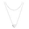 HSAJS Heart Letter Necklace for Women Silver Pendant Necklace for