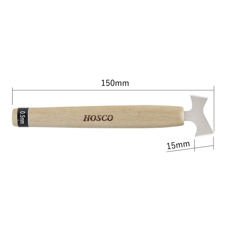 HOSCO Luthiers Tools TL-H-SCSWD05 Fret Slot Cleaning Saw Double-edged Blade