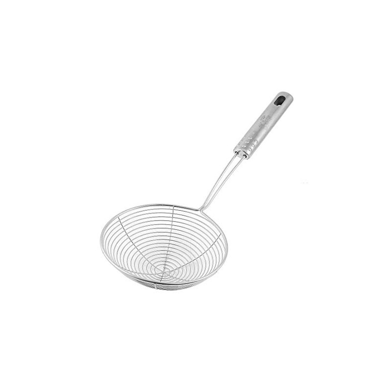 AKORD Kitchen Cookware 4.6" Dia Net Colander Mesh Ladle, Stainless