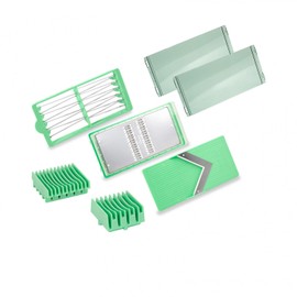 Genius Genius Nicer Dicer Exclusive Accessory Set, 5 Pieces, Tomato Vegetable Slicer with Protective Cover, Vegetable Grater Insert for Julienne
