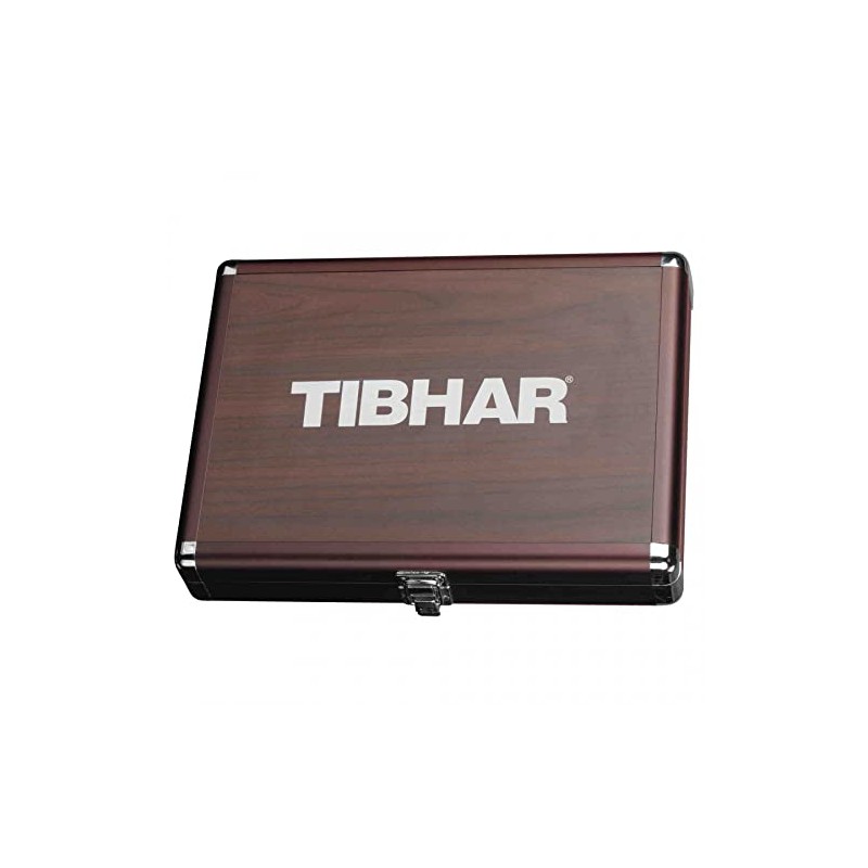 Tibhar Aluminium Cube Premium Racket Case, Brown