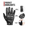 BORLENI Motorcycle Gloves Breathable Motorcycle Gloves Leather Full Finger Knuckle