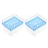 sourcing map Pipette Tips Box 100-Well Tip Holder Container 1