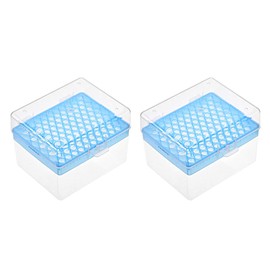 sourcing map Pipette Tips Box 100-Well Tip Holder Container 1 ml/1000 ul 8.5 mm Hole Diameter Pack of 2