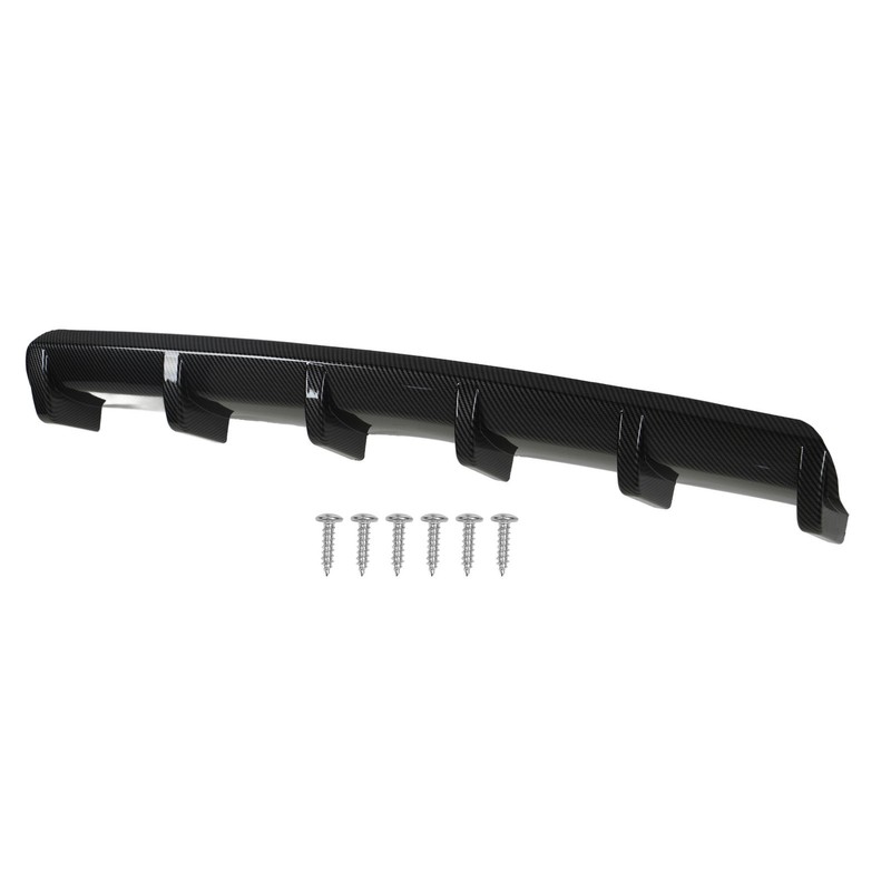 93cm Rear Bumper Diffuser Carbon Fiber Pattern Sporty Style Shark