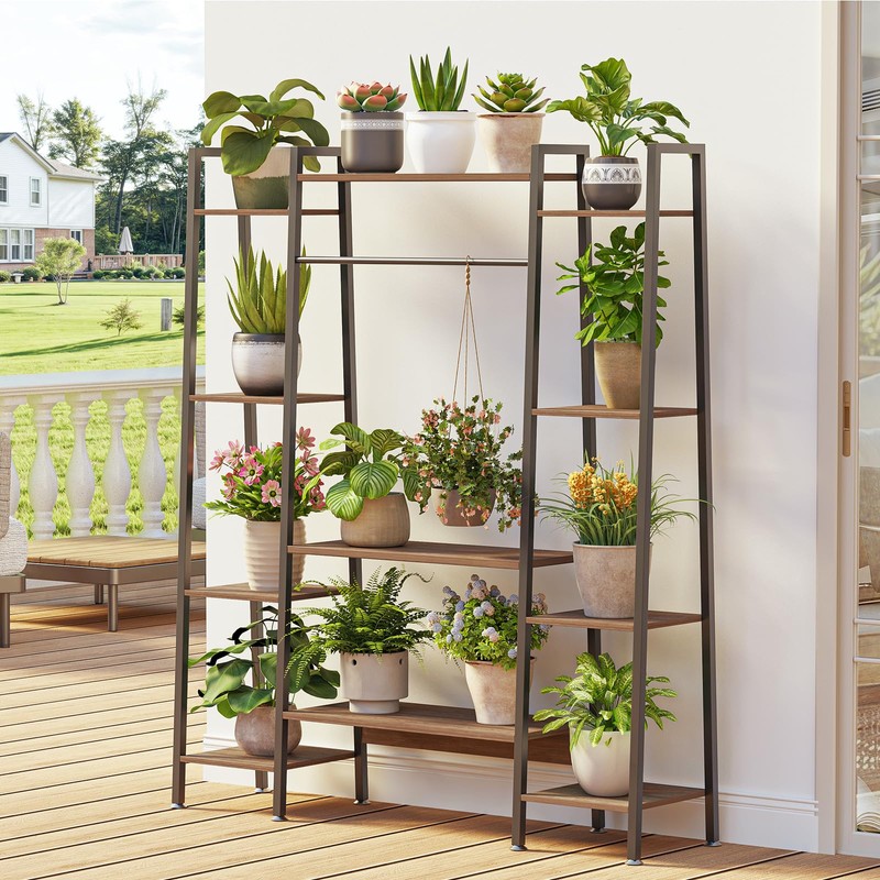 OTDMEL 55" Large Plant Stand Indoor with 8 LED Grow