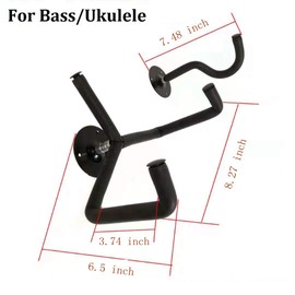 Luckyaa Guitar Ukulele/Bass/Violin Hanger Wall Mount Slatwall Horizontal Guitar Wall Hanger Holder