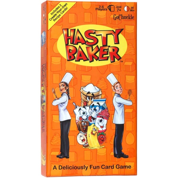 Hasty Baker Card Game - Fun Family Game for Kids and Adults - Collect Ingredient Cards and Finish Your Recipe First - Includes 2 Create Your Own Recipe Cards - Ideal for 2-6 Players Ages 7+