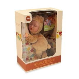 Anne Geddes 579103 Caramel Baby Bear 9 inch Doll - Bean Filled Soft Body Collection