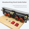 Double Wheel Bearing Roller with Sliding Blocks Table Saw Guide