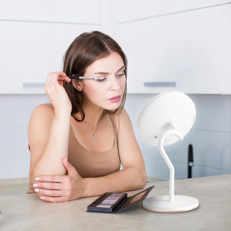 Laromni 5X Magnifying Lighted Makeup Mirror USB Rechargeable Dimmable Vanity