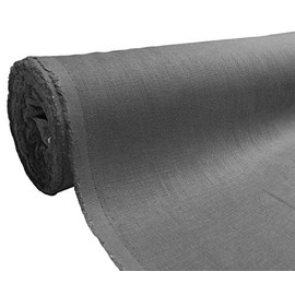 A-Express Natural Pure 100% Linen Fabric Soft Material Vintage Dressmaking Fashion Flax Bag 140cm Wide - Half Metre 50cm x 140cm Dark Grey
