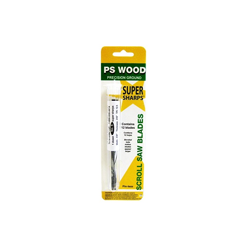 PS Wood Super Sharps - #12 Scroll Saw Blades