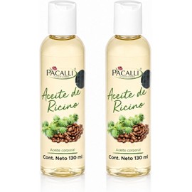 PACALLI Aceite de Ricino 100% Puro 2x130ml - Pestañas y Cejas