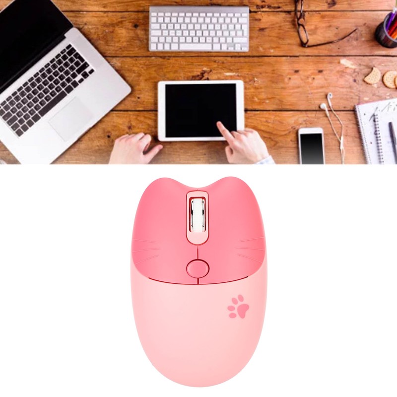 2.4G Cat Wireless Mouse Mute USB Receiver Cute Portable 3