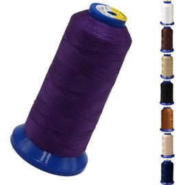 Bonded Nylon Thread for Sewing Leather,Upholstery,Jeans and Wig; #69 T70 Size 210D/3 1400 Yards (Purple)