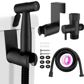 LuvMung Premium Handheld Bidet Sets - 304 Stainless Steel Black Toilet Sprayers with 1.5M Hose, Australian Standard Fitting, Adjustable Pressure Muslim Shower & Feminine Wash