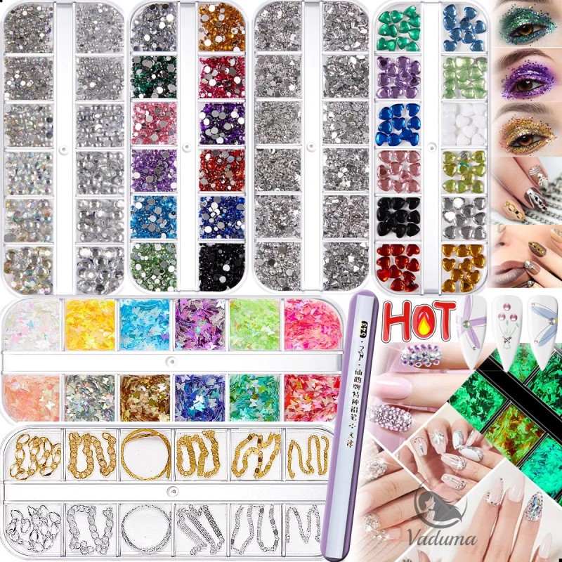 Vaduma Piedra De Cristal Tornasol Super Calidad Nail Art En