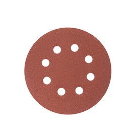 POWERTEC 45012, 5" x 8 Holes, 120 Grit, A/O Hook & Loop Sanding Disc, 25PK