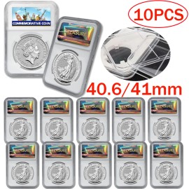 10 PCS Coin Slab Display Holder Storage 40.6 mm AMERICAN SILVER EAGLE Coin US