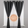 HappyHome Curtain Tassels Magnetic Wooden Ring Tiebacks Backs Left and
