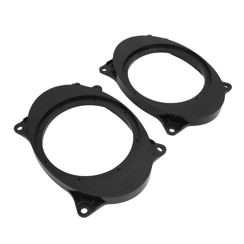 2pcs 6.5inch Black Door Speaker Adapter Spacer Rings with 2