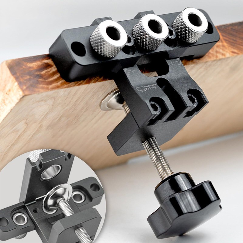 3-in-1 Pocket Hole Jig Kit, 8/10/15 mm Pocket Hole Wooden