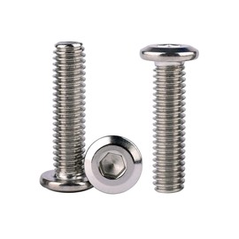 KOSJETHAS 1/4-20 x 1-1/2" Flat Head Socket Head Screw Furniture Bolts Countersunk Connector Screws, Stainless Steel 18-8 (304) Silver, Fully Threaded, 20 PCS