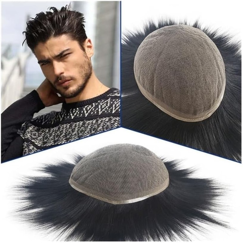 Sistema de reemplazo de cabello humano con base de encaje