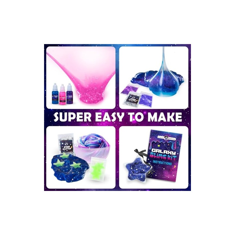 (Galaxy) - Original Stationery Mini Galaxy Slime Kit with Glow
