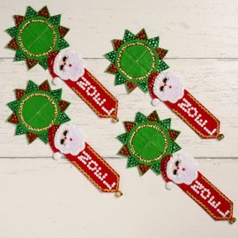 Bucilla Felt Applique 4 Piece Door Hanger Kit, Jolly Noel, Perfect for DIY Arts and Crafts, 89538E