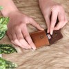 TheAntiq Estuche para Anillos de Cuero de Grano Completo, Porta