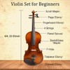 YoungMonic Violin 4/4 Full Size Kit for Beginners and Adults