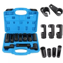 8milelake 10Pcs Oxygen Sensor Socket Removal Sensor Oil Pressure Sending Unit Socket Set