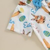 Licupiee Toddler Baby Boys Easter Outfits Carrot Print Short Sleeve