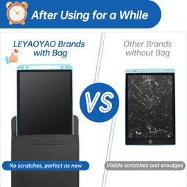 LEYAOYAO 2 Pack LCD Writing Tablet 10inch with Bag - Colorful Screen Doodle Pad Drawing Board Learning Educational Toy - Gift for Kids 3-6 Years Old Girl Boy(Blue+Pink)