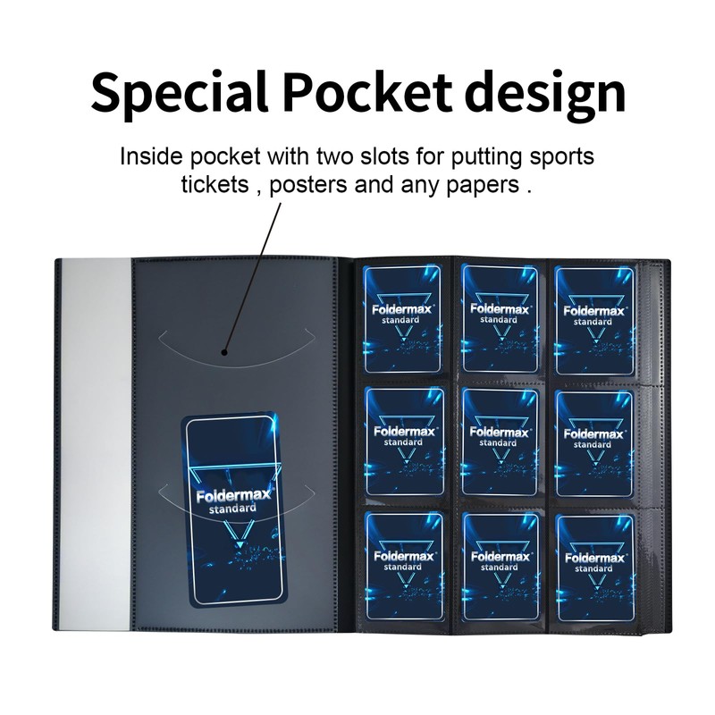 TCG Card Binder 9 Pockets Trading Card Album Folder Side
