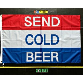 Unbranded Beer Flag FREE FIRST CLASS SHIP! Busch Bud Claw Send Cold Beer B USA Sign 3x5'
