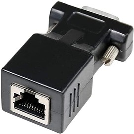 DTECH RS232 to RJ45 Adapter DB9 9-Pin Serial Port Female to RJ-45 Female Ethernet Extend Converter Compatible with Standard 9 Pin RS-232 Devices