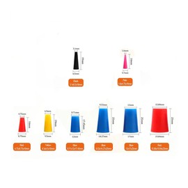 WRCJYTQX 24 Pc 1/16" to 5/8" High Temp Silicone Rubber Tapered Plug Kit - Powder Coating Custom Painting Supplies，for Hole Plugs, Spraying, Coating, Painting Protection