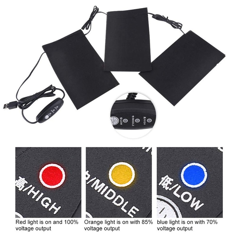 MUNEFE USB Heating Pad, 5V 2A 8.5W Lightweight Electric USB