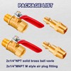 Jingzan 2 Sets 1/4" NPT Brass Ball Valve Kit Air