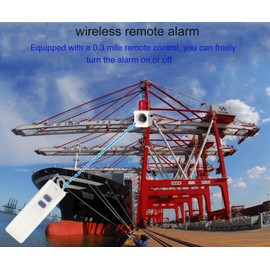 500 Meters（No Wall） Wireless Remote Control Outdoor Alarm Light Siren, LED Strobe Warning Light 120dB Horn Power 15W AC110V for Loss Prevetion, Warehouse, Factories( with Plug)
